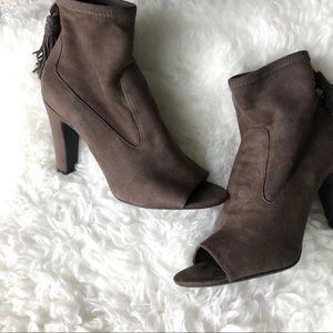 Vince Camuto Peep Toe Booties w/Tassels